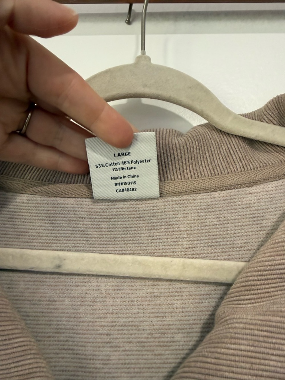 Varley Vine Half Zip Pullover Taupe Marl - Picture 4 of 6